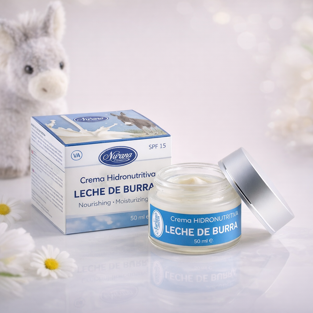 💎 Crème nourrissante au lait d’ânesse Nurana – Hydratation & douceur 50 ml